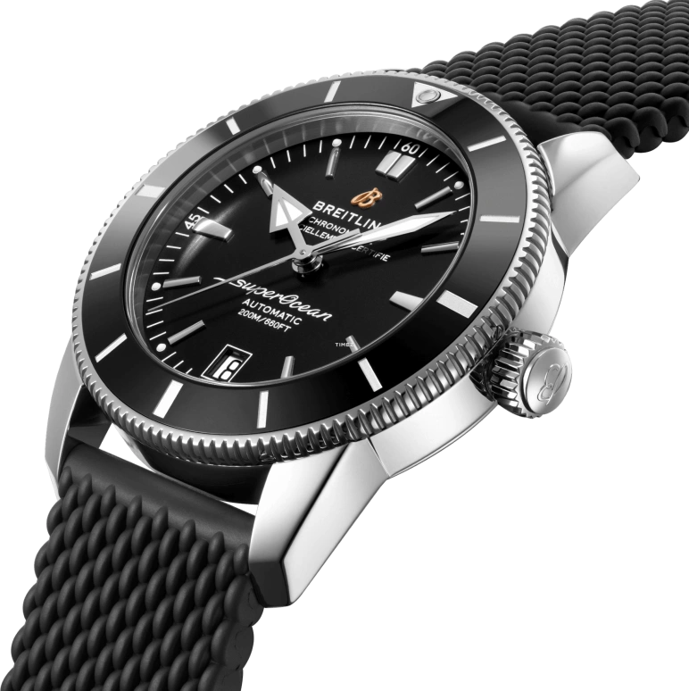 Breitling,Superocean Heritage 42mm,42mm,Stainless Steel,Black,Automatic,Day,70hours,AB2010121B1S1