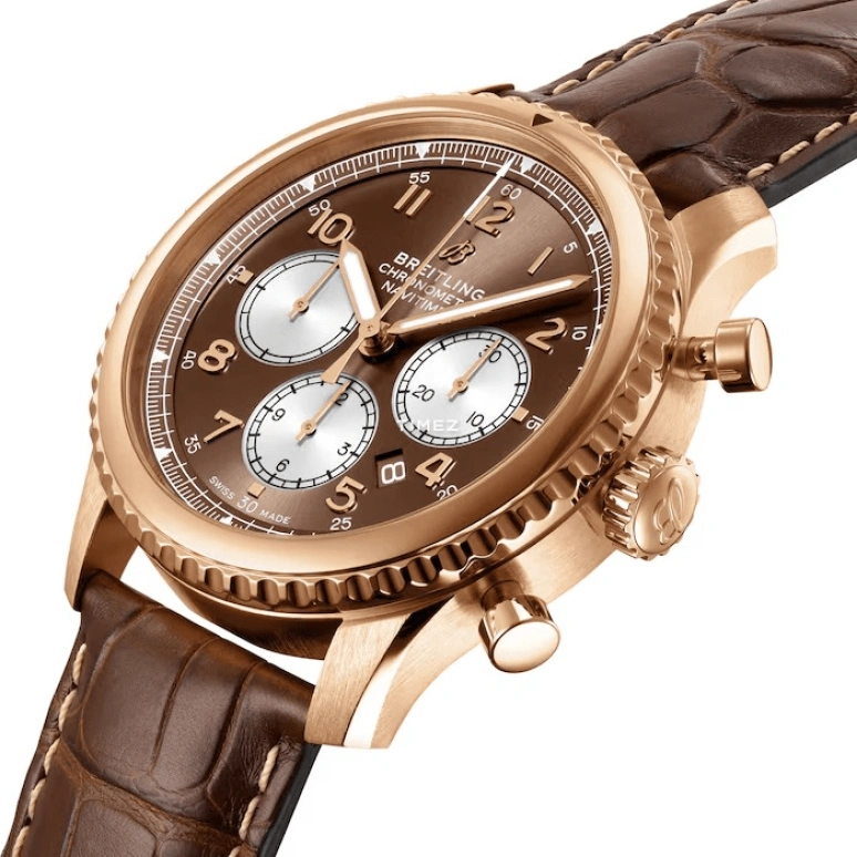 Breitling,Aviatior 8 43mm,43mm,Red Gold,Brown,Automatic,Chronograph,Day,RB0117131Q1P1