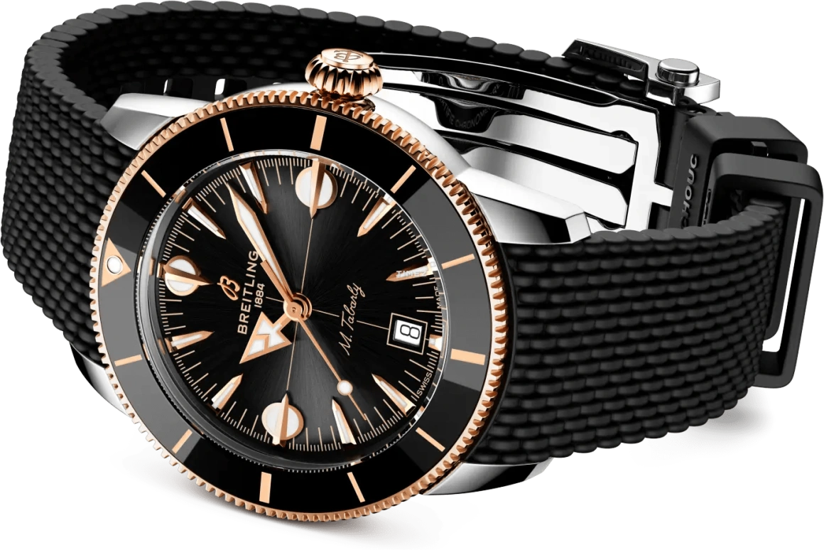 百年灵,超级海洋文化 42毫米,42毫米,精钢,陶瓷,红金,黑色,自动上弦,日历,78小时,UB31111A1B1S1