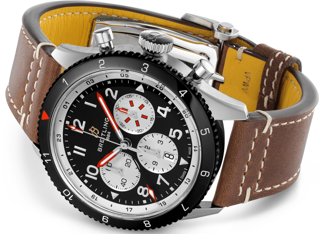 Breitling,Aviatior 8 46mm,46mm,Ceramic,Stainless Steel,Black,Automatic,Chronograph,Day,Dule Time,YB04451A1B1X1