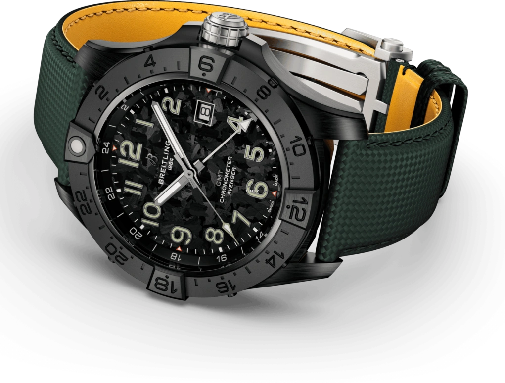 Breitling,Avenger 44mm,44mm,Ceramic,Black,Automatic,Day,Dule Time,S32320101B1X1