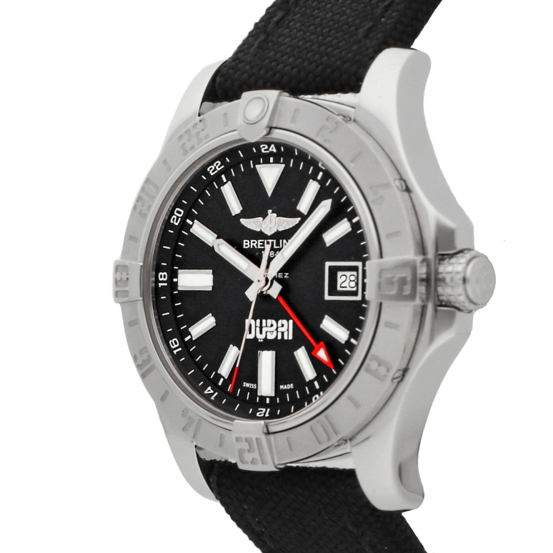 Breitling,Avenger 43mm,43mm,Stainless Steel,Black,Automatic,Day,Dule Time,A3239011,A3239011-BD90