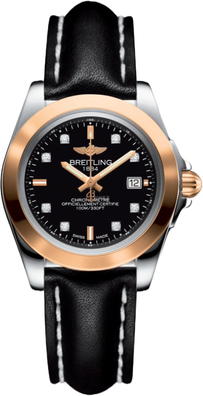 Breitling,Galactic 32mm,32mm,Rose Gold,Stainless Steel,Black,Quartz,Day,26280hours,C7133012,C7133012/BF64/408X/A14BA.1