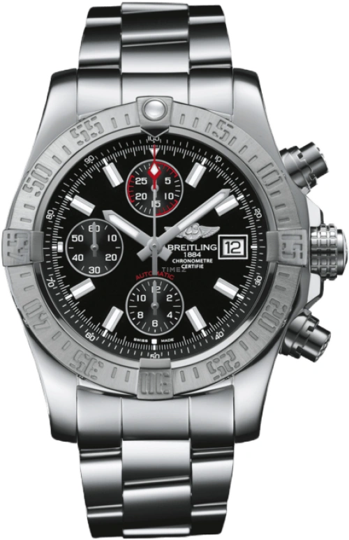 Breitling,Avenger 43mm,43mm,Stainless Steel,Black,Automatic,Chronograph,Date,Compass,A13381111B1A1