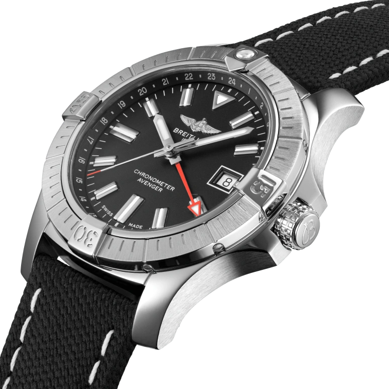 Breitling,Avenger 43mm,43mm,Stainless Steel,Black,Automatic,Date,42hours,A32397101B1X1