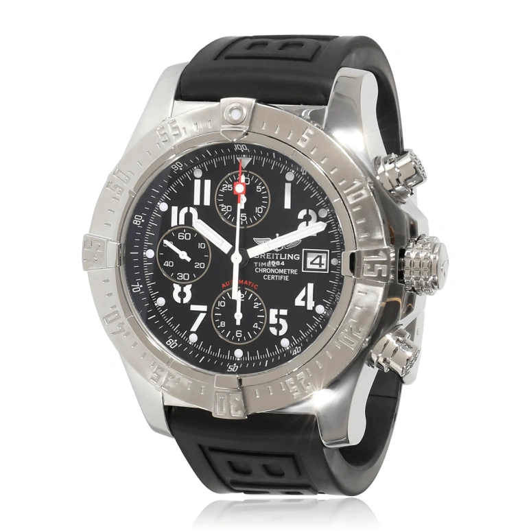 Breitling,Avenger 45mm,45mm,Stainless Steel,Black,Automatic,Chronograph,Day,A1338012,A1338012-B861