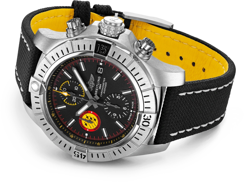 Breitling,Avenger 45mm,45mm,Stainless Steel,Black,Automatic,Chronograph,Date,Compass,A133171A1B1X1