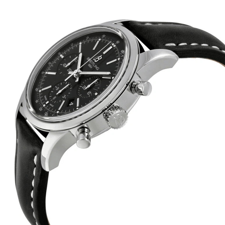 Breitling,Transocean 43mm,43mm,Stainless Steel,Black,Automatic,Chronograph,Day,AB015212,AB015212/BA99/436X/A20D.1