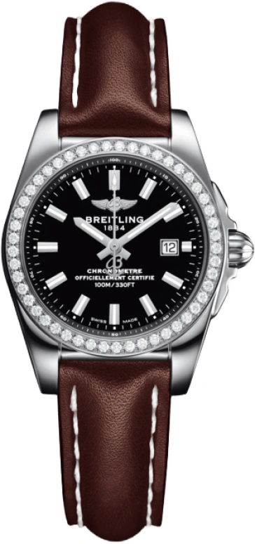 Breitling,Galactic 29mm,29mm,Stainless Steel,Black,Quartz,Day,In-house Caliber,A7234853,A7234853/BE49/484X/A12BA.1