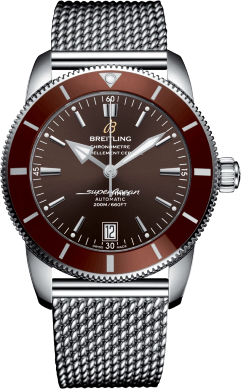 Breitling,Superocean Heritage 42mm,42mm,Stainless Steel,Ceramic,Coffee,Brown,Automatic,70hours,In-house Caliber,AB201033,AB201033.Q617.154A