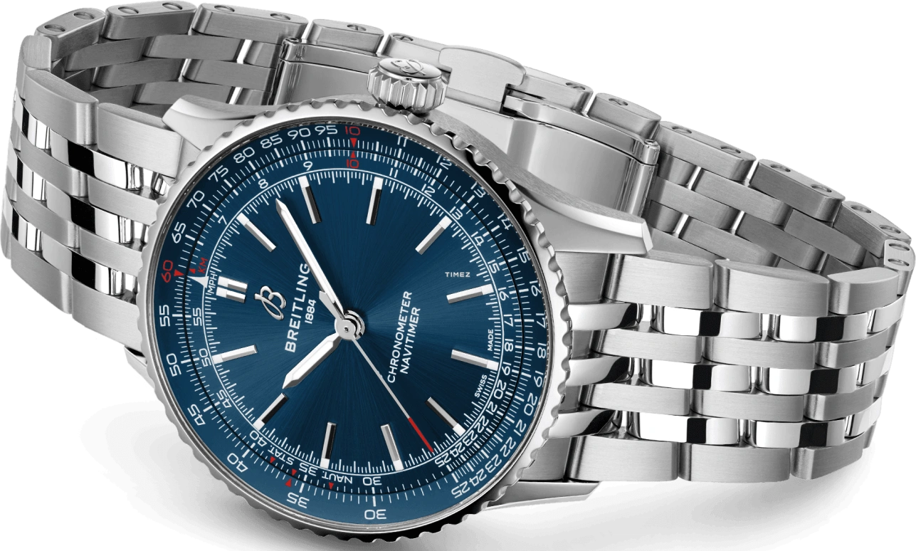 Breitling,Navitimer 41mm,41mm,Stainless Steel,Blue,Automatic,Sapphire,Crystal Glass,Round,A17329161C1A1