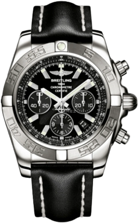 Breitling,Chronomat 44mm,44mm,White Gold,Black,Automatic,Chronograph,Day,Column Wheel,JB011011,JB011011/B972/435X