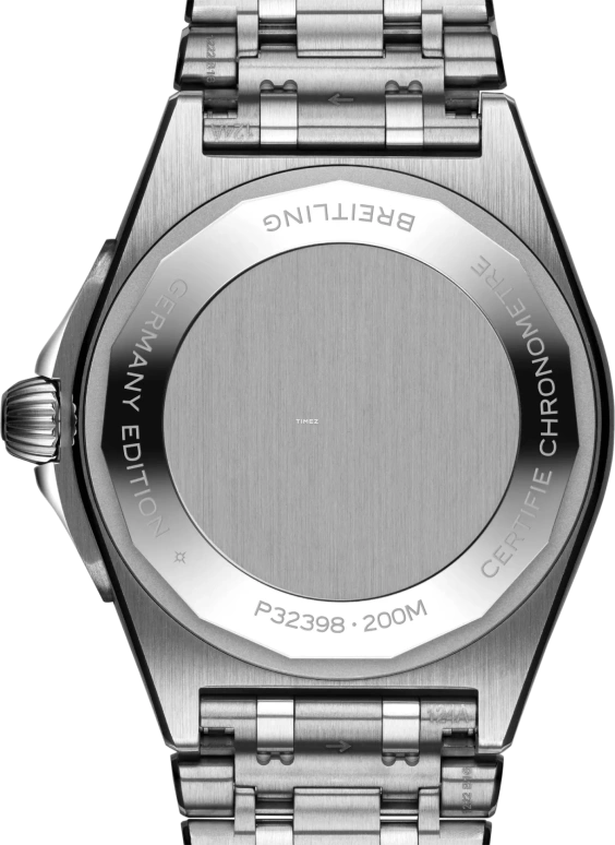 百年灵,机械计时 40毫米,40毫米,精钢,铂金,绿色,自动上弦,日历,两地时,P323981A1L1A1