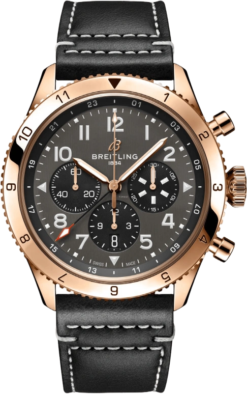 Breitling,Aviatior 8 46mm,46mm,Red Gold,Grey,Automatic,Chronograph,Day,Dule Time,RB04451A1B1X1