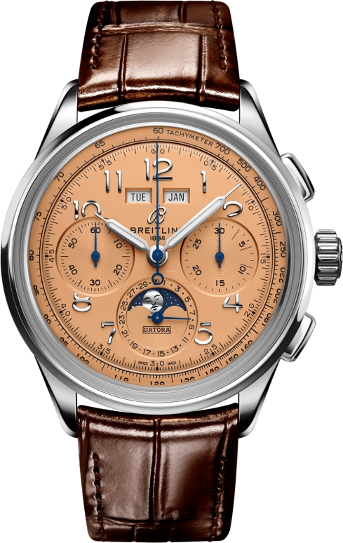 Breitling,Premier 42mm,42mm,Stainless Steel,Copper,Automatic,Chronograph,Moonphase,Month,Date,48hours,In-house Caliber,AB2510201K1P1