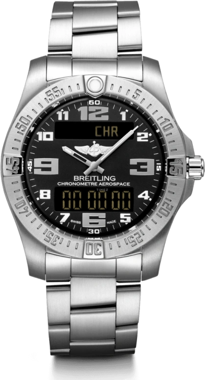 Breitling,Aerospace 43mm,43mm,Titanium,Black,Quartz,Chronograph,Perpetual Calendar,Date,Day,In-house Caliber,Sapphire,E79363101B1E1