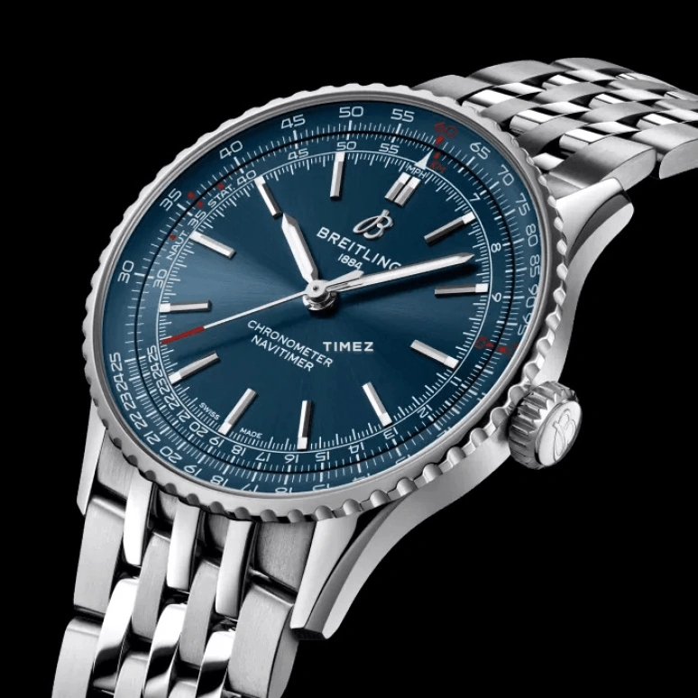 Breitling,Navitimer 41mm,41mm,Stainless Steel,Blue,Automatic,Sapphire,Crystal Glass,Round,A17329161C1A1