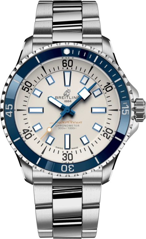 Breitling,Superocean 42mm,42mm,Stainless Steel,White,Automatic,40hours,In-house Caliber,A17375E71G1A1