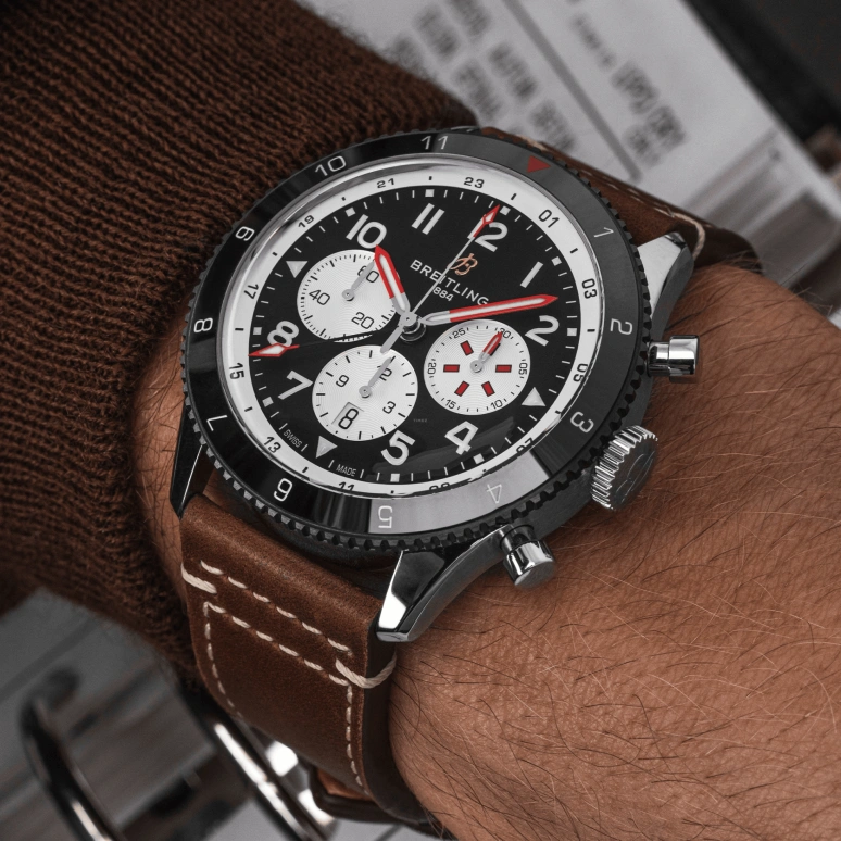 Breitling,Aviatior 8 46mm,46mm,Ceramic,Stainless Steel,Black,Automatic,Chronograph,Day,Dule Time,YB04451A1B1X1