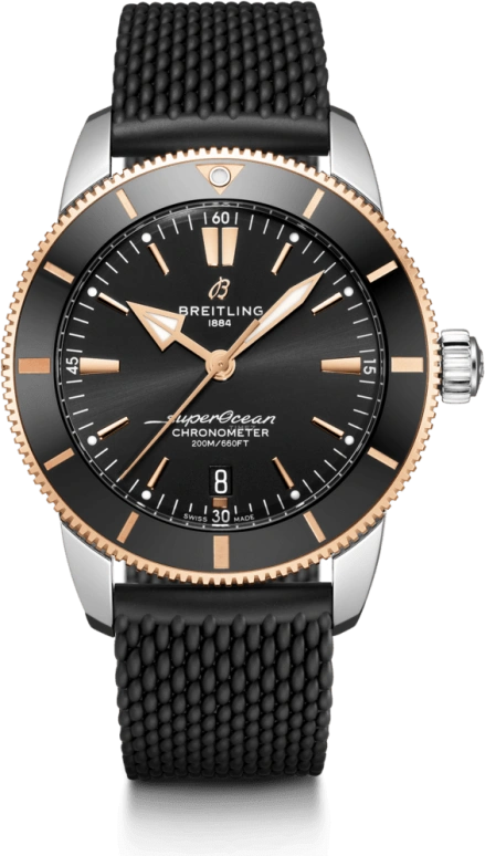 Breitling,Superocean Heritage 44mm,44mm,Stainless Steel,Black,Automatic,Day,70hours,UB2030121B1S1