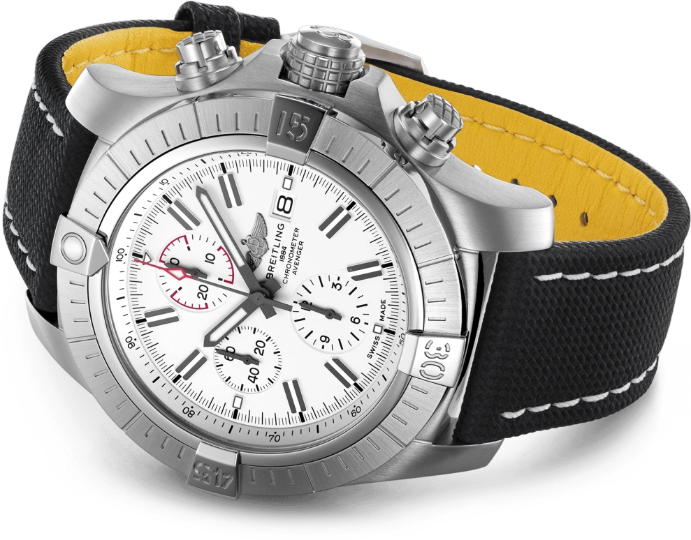 Breitling,Avenger 48mm,48mm,Stainless Steel,White,Automatic,Chronograph,Date,Compass,A133751A1A1X1