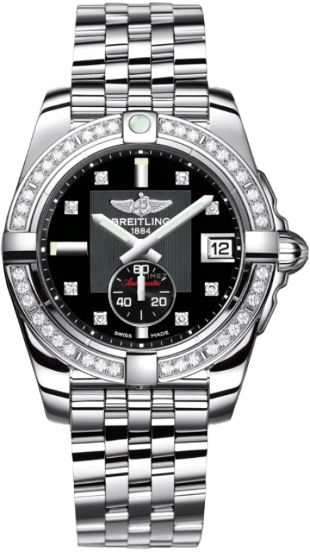 Breitling,Galactic 36mm,36mm,Stainless Steel,Black,Automatic,Day,42hours,A3733053,A3733053/BD02/376A