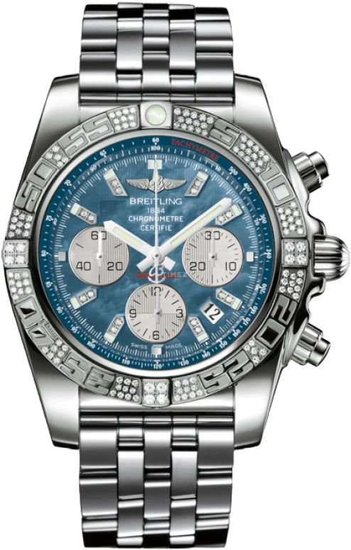 Breitling,Chronomat 44mm,44mm,White Gold,Blue,Automatic,Chronograph,Day,JB0110AE,JB0110AE/BC54/375J