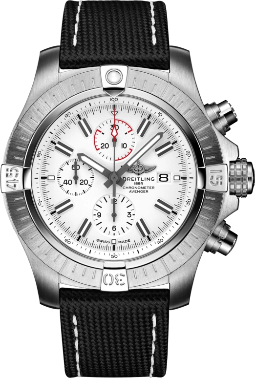 Breitling,Avenger 48mm,48mm,Stainless Steel,White,Automatic,Chronograph,Date,Compass,A133751A1A1X1