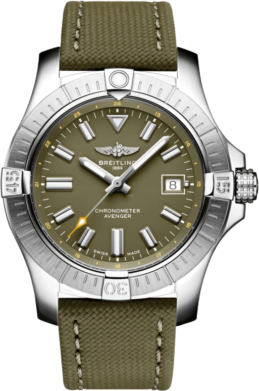 Breitling,Avenger 43mm,43mm,Stainless Steel,Green,Automatic,Chronograph,Date,Anti-magnetic,A17318101L1X1