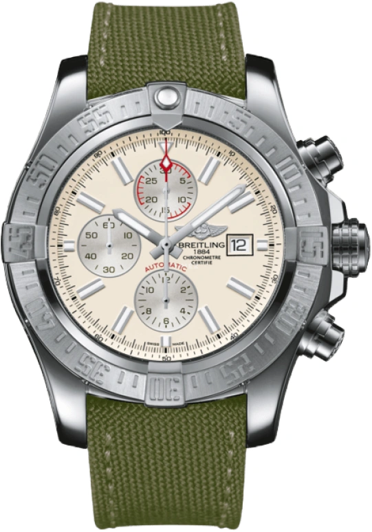 Breitling,Avenger 48mm,48mm,Stainless Steel,Silver,Automatic,Chronograph,Day,A1337111,A1337111/G779/105W/A20BA.1