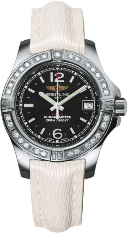 Breitling,Colt 33mm,33mm,Stainless Steel,Black,Quartz,Date,26280hours,A7738853,A7738853/BD46/235X/A14BA.1