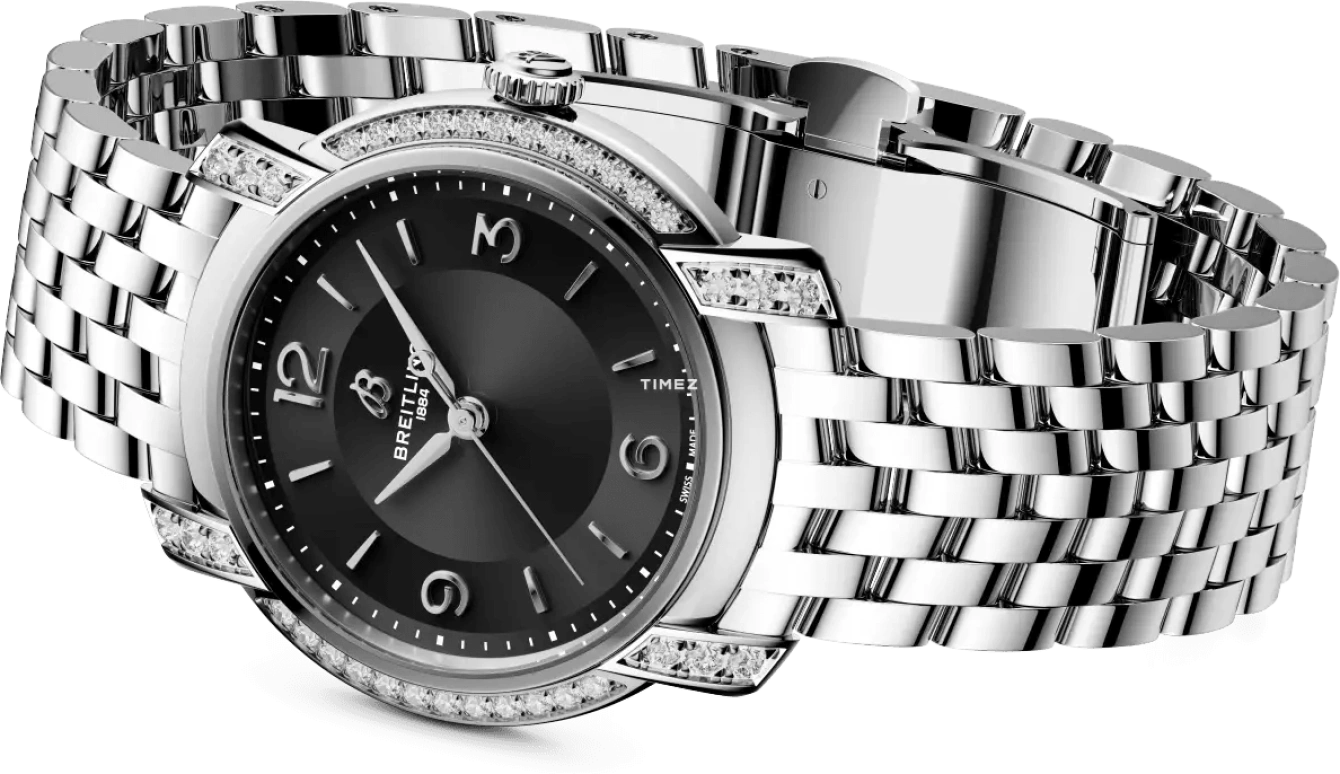 百年灵,璞雅 32毫米,32毫米,精钢,黑色,石英,26280小时,自制机芯,A77330671B1A1