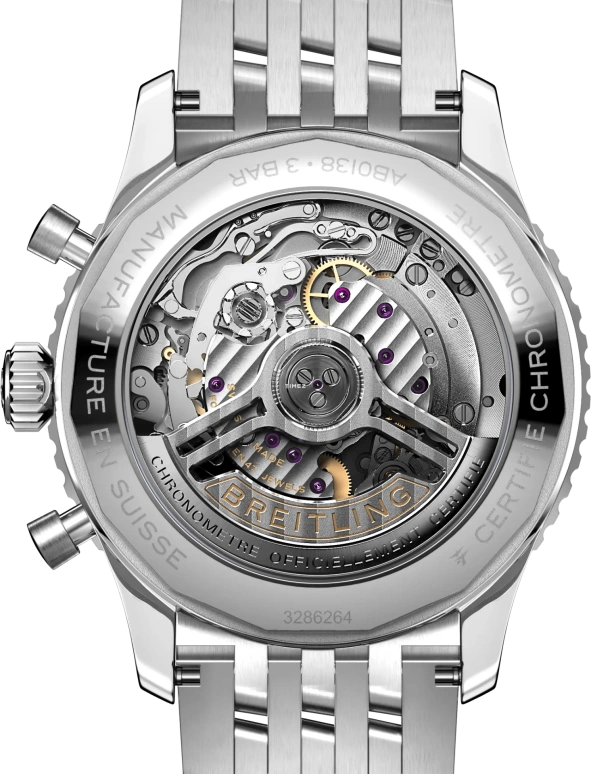 Breitling,Navitimer 43mm,43mm,Stainless Steel,Blue,Automatic,Chronograph,Day,AB0138241C1A1