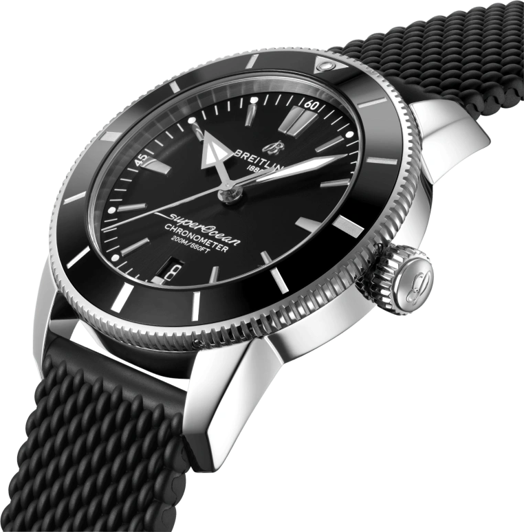 Breitling,Superocean Heritage 44mm,44mm,Stainless Steel,Black,Automatic,Day,70hours,AB2030121B1S1