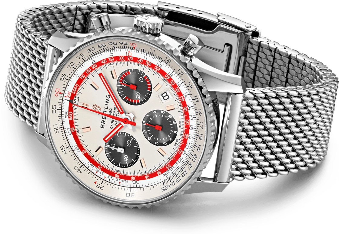 Breitling,Navitimer 43mm,43mm,Stainless Steel,Silver,Automatic,Chronograph,Day,AB01219A1G1A1