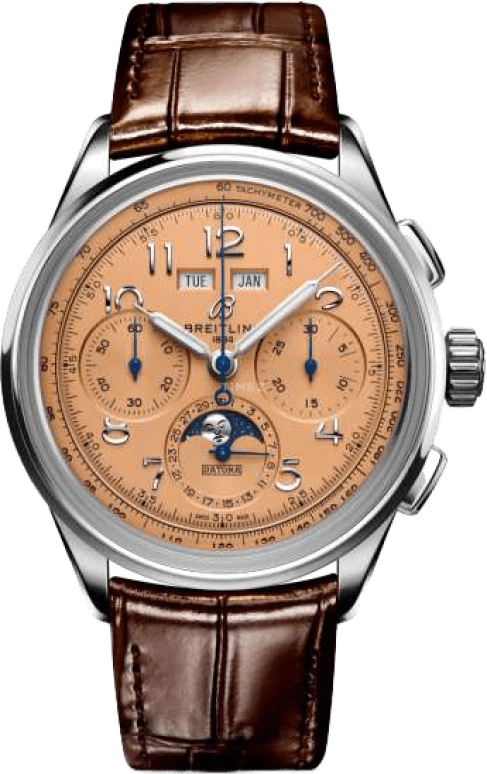 Breitling,Premier 42mm,42mm,Stainless Steel,Copper,Automatic,Chronograph,Moonphase,Month,Date,48hours,In-house Caliber,AB2510201K1P1