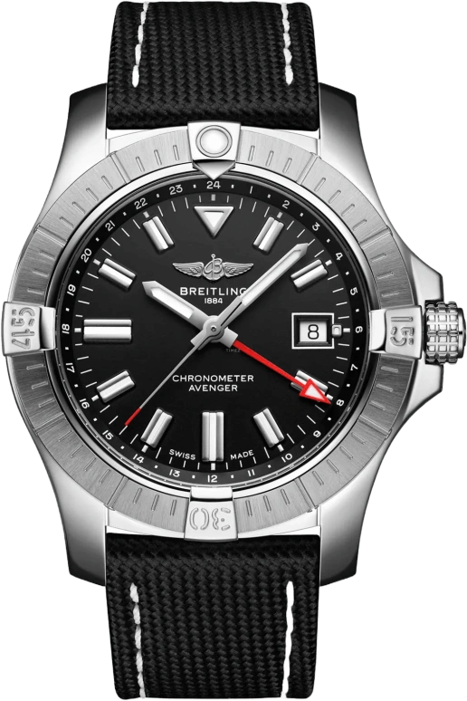 Breitling,Avenger 43mm,43mm,Stainless Steel,Black,Automatic,Date,42hours,A32397101B1X1