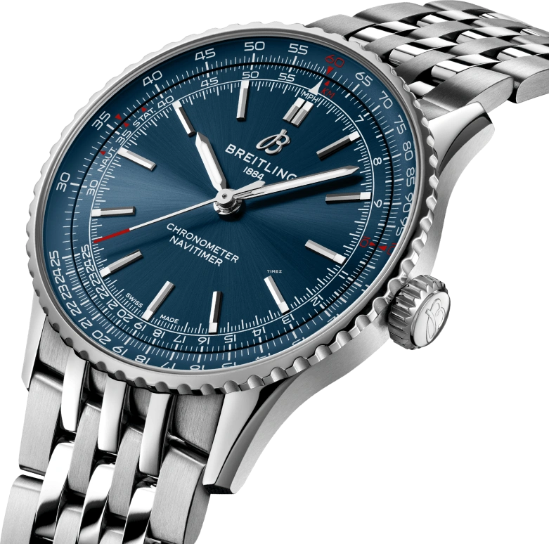 Breitling,Navitimer 41mm,41mm,Stainless Steel,Blue,Automatic,Sapphire,Crystal Glass,Round,A17329161C1A1