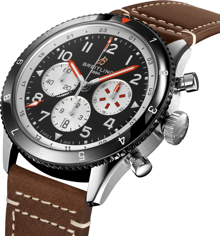 Breitling,Aviatior 8 46mm,46mm,Ceramic,Stainless Steel,Black,Automatic,Chronograph,Day,Dule Time,YB04451A1B1X1