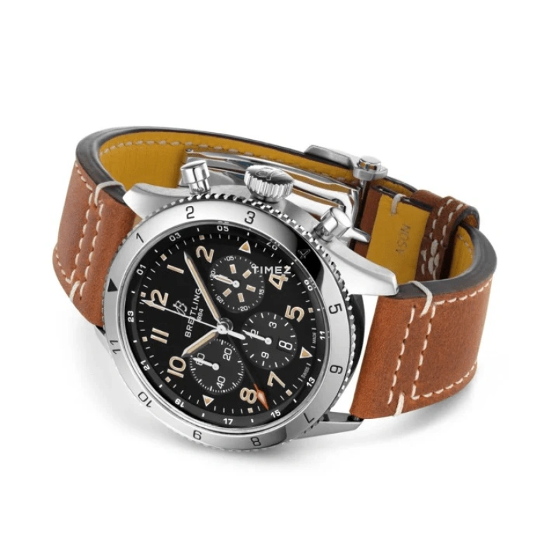 Breitling,Aviatior 8 46mm,46mm,Stainless Steel,Black,Automatic,Chronograph,Day,AB04453A1B1X1