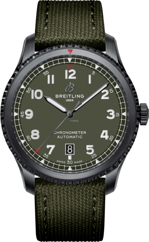 Breitling,Aviatior 8 41mm,41mm,Stainless Steel,Green,Automatic,Chronograph,Date,Anti-magnetic,M173152A1L1X1