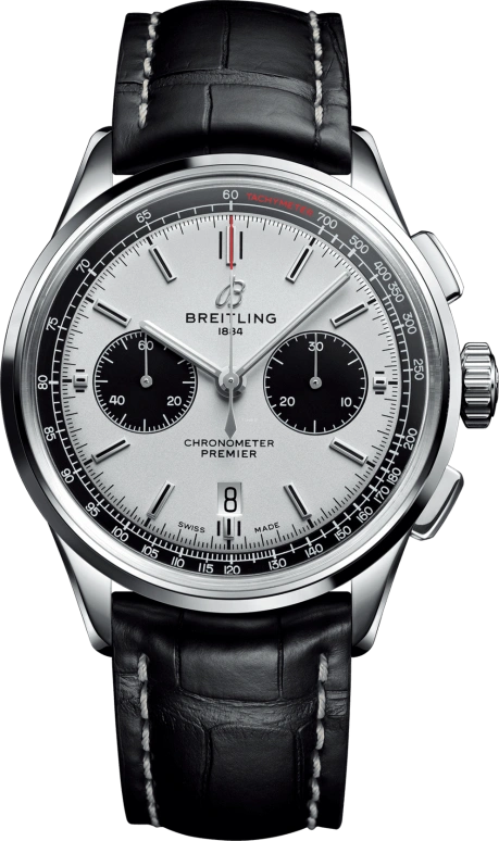 Breitling,Premier 42mm,42mm,Stainless Steel,Silver,Automatic,Chronograph,Day,AB0118221G1P1
