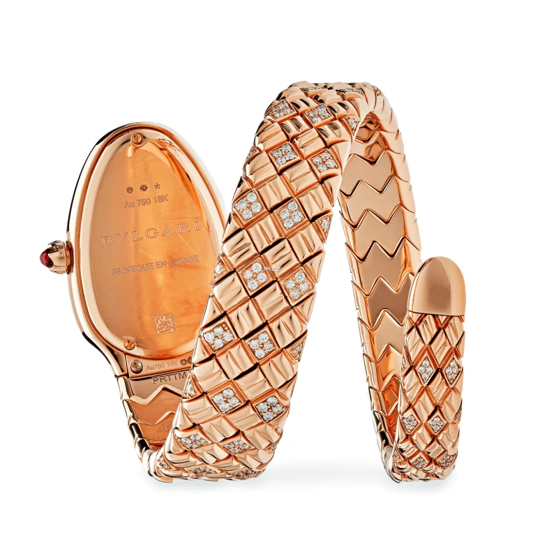 宝格丽,Serpenti 35毫米,35毫米,玫瑰金,绿色,石英,其他,玫瑰金色,103626