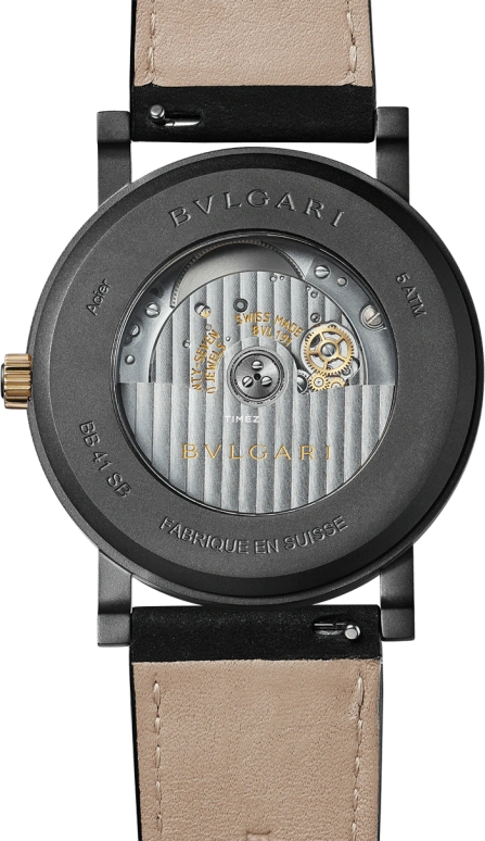 Bulgari,Bulgari Bulgari 41mm,41mm,Stainless Steel,Bronze,Black,Automatic,Day,Sapphire,Crystal Glass,102931