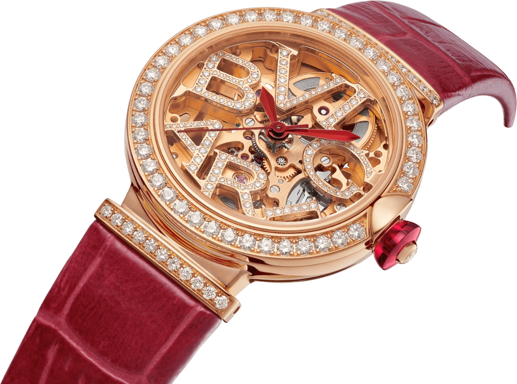 Bulgari,Lvcea 33mm,33mm,Rose Gold,Rose,Red,Automatic,42hours,In-house Caliber,102833