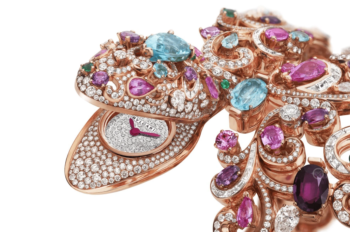 宝格丽,Serpenti ,玫瑰金,银白色,石英,玫瑰金色,镶嵌,103545