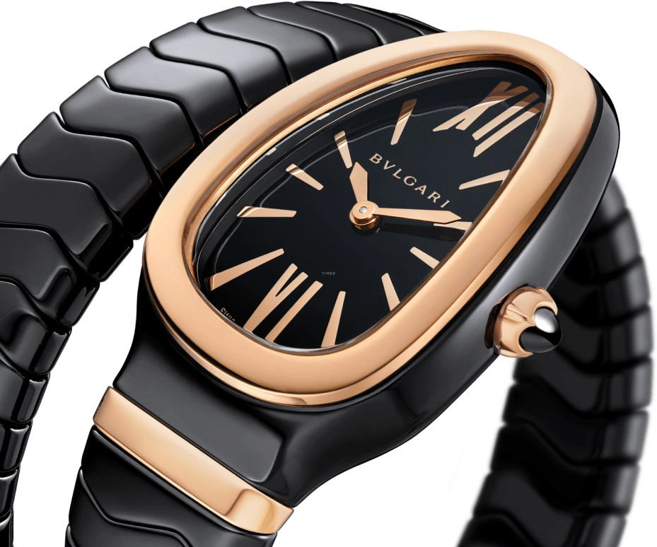 Bulgari,Serpenti 35mm,35mm,Ceramic,Black,Quartz,26280hours,In-house Caliber,102735