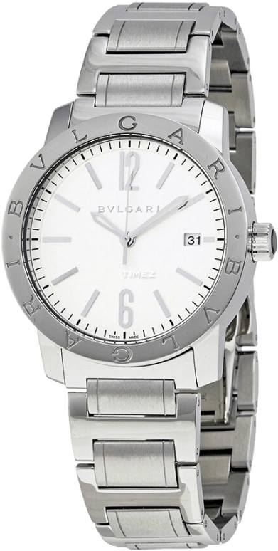 Bulgari,Bulgari Bulgari 39mm,39mm,Stainless Steel,Silver,Automatic,Day,42hours,102110