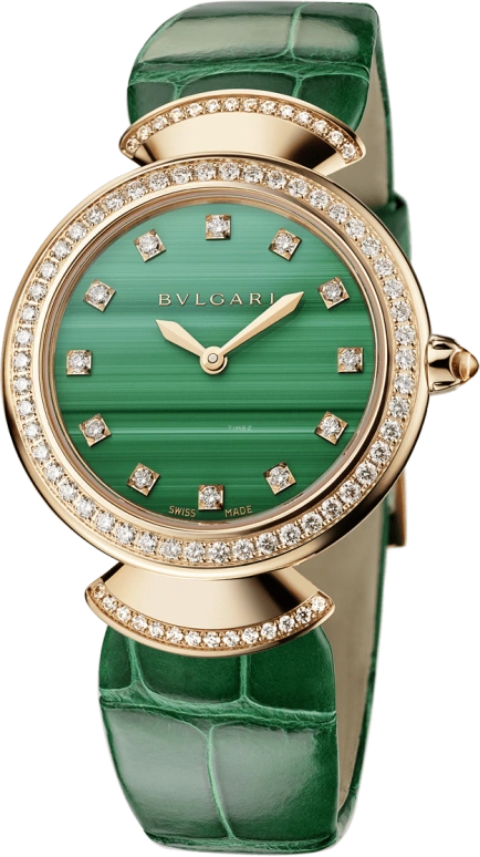 宝格丽,Divas' Dream 30毫米,30毫米,玫瑰金,绿色,蓝宝石,水晶玻璃,玫瑰金色,镶嵌,镶钻,103119