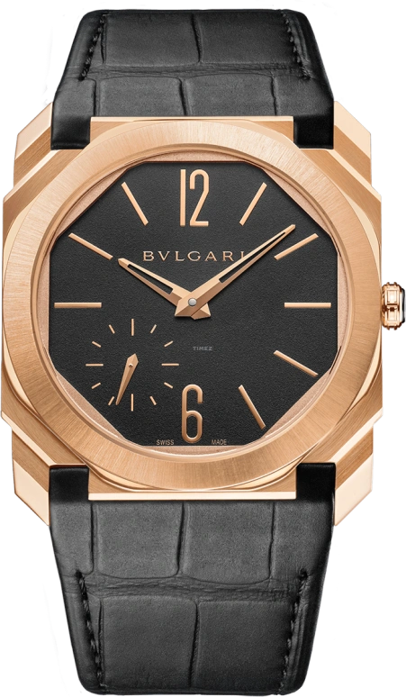 Bulgari,Octo 40mm,40mm,Pink Gold,Black,Automatic,60hours,In-house Caliber,103286